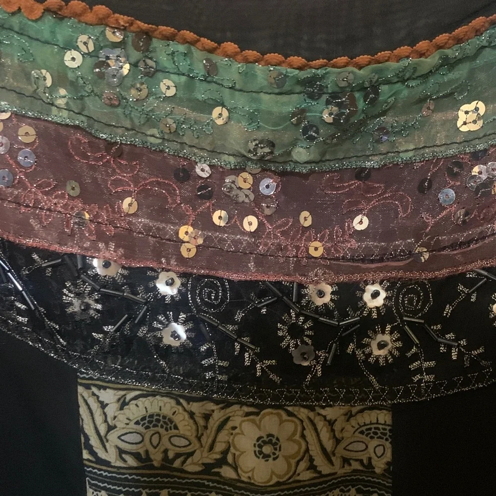 Bohemian Patchwork Spaghetti Strap Dress - Picture 6 of 6